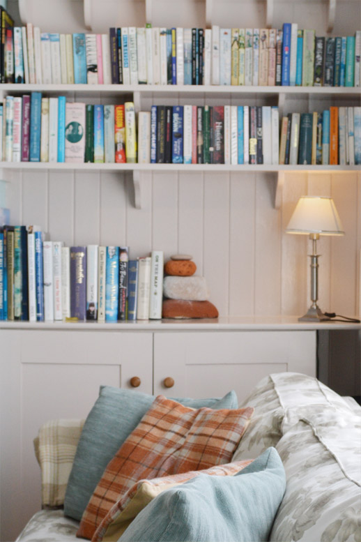 Photo: Bookshelves in the lounge